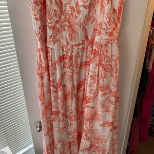 White and Orange Dress